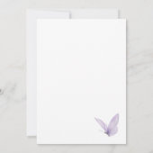 Een beetje vlinder wilde bloem Baby shower Kaart (Achterkant)