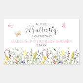 Een beetje vlinder Wildflower Baby shower Sticker (Voorkant)
