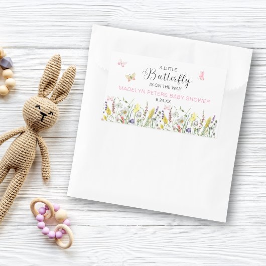 Een beetje vlinder Wildflower Baby shower Sticker