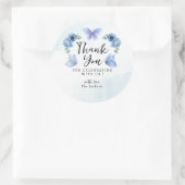 Een beetje vlinderblauw, bijtend bedankt ronde sticker (Tas)