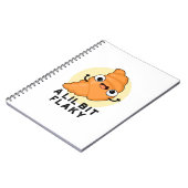 Een beetje vlokkige grappige croissant gebak grap notitieboek (Linkerzijde)