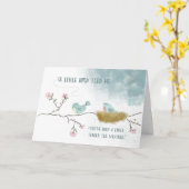 Een beetje vogel die me onder het weer vertelde kaart (Gele Bloem)