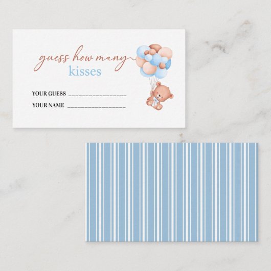 Een beetje vroeg baby shower hoeveel kussen er zij informatiekaartje (Voorkant / Achterkant)