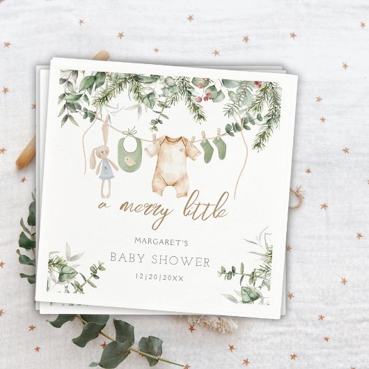 Een beetje vrolijk | Boho Boy Winter Baby shower Servet