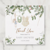 Een beetje vrolijk | Boho Girl Winter Baby shower Bedankjes Labels (Voorkant)