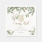 Een beetje vrolijk | Boho Girl Winter Baby shower Servet (Voorkant)