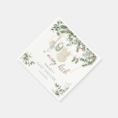 Een beetje vrolijk | Boho Girl Winter Baby shower Servet (Hoek)