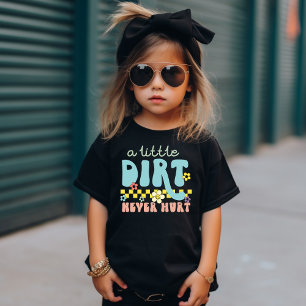 Een beetje vuil deed nooit Schattigee Kinder grafi T-shirt