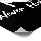 Een beetje vuil doet de motorfiets nooit beluister poster (Hoek)