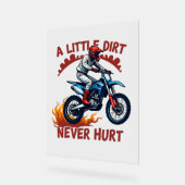 Een beetje vuil doet nooit pijn acryl bord (Hoek)