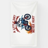 Een beetje vuil doet nooit pijn spandoek (Verticaal)