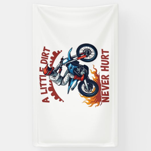 Een beetje vuil doet nooit pijn spandoek (Verticaal)