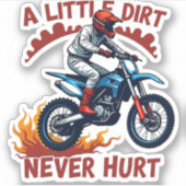 Een beetje vuil doet nooit pijn sticker (Voorkant)