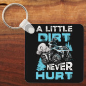 Een beetje vuil heeft ATV nooit pijn gedaan vier 4 Sleutelhanger (Voorkant)