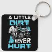 Een beetje vuil heeft ATV nooit pijn gedaan vier 4 Sleutelhanger (Achterkant)