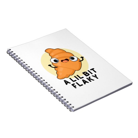 Een Beetje Wankel Grappige Croissant Gebak Pun Notitieboek (Rechterzijde)