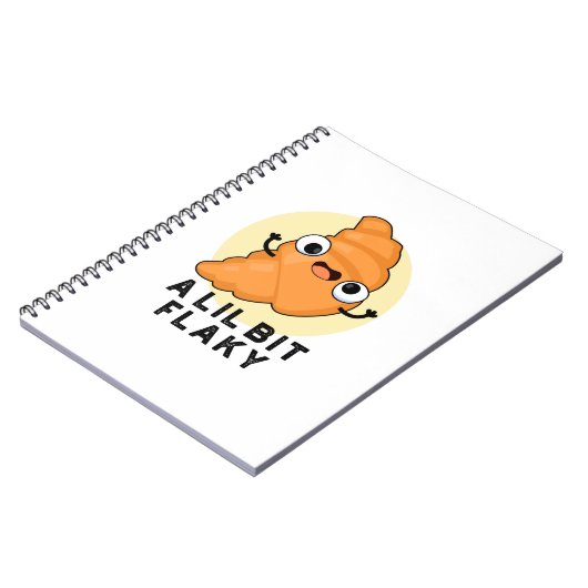 Een Beetje Wankel Grappige Croissant Gebak Pun Notitieboek (Linkerzijde)