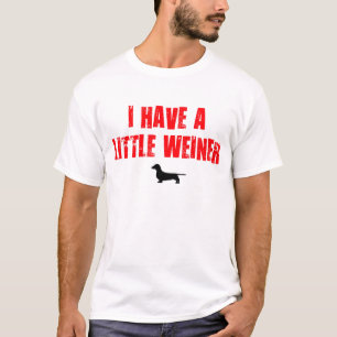 Een beetje weiner hond humor t-shirt