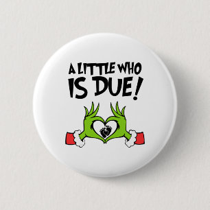 Een beetje wie is verschuldigd shirt Kerst zwanger Ronde Button 5,7 Cm