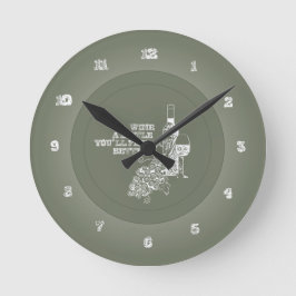 Een beetje wijn ronde klok