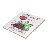 Een beetje wijn tegeltje (Zijkant)