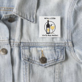 Een beetje wijn vierkante button 5,1 cm (In situ)