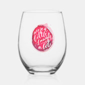 Een beetje wijn wijnglas zonder voet (Voorkant)