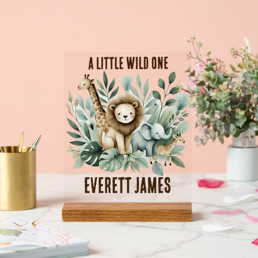 Een beetje wild acryl bord (Huwelijk)