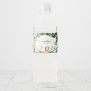Een beetje wild baby shower fleslabel waterfles etiket