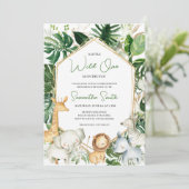 Een beetje wild baby shower uitnodiging (Staand voorkant)