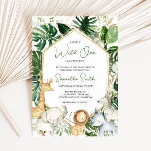 Een beetje wild baby shower uitnodiging
