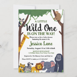 Een beetje wild één Baby shower Kaart