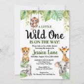 Een beetje wild één Baby shower Kaart (Voorkant)