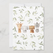 Een beetje wild één Baby shower Kaart (Achterkant)