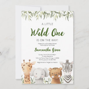 Een beetje wild één Baby shower Kaart