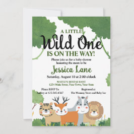 Een beetje wild één Baby shower Kaart