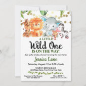 Een beetje wild één Baby shower Kaart (Voorkant)