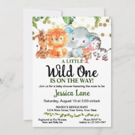 Een beetje wild één Baby shower Kaart