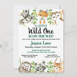 Een beetje wild één Baby shower Kaart