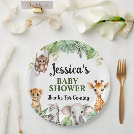 Een beetje wild één Baby shower Papieren Bordje (Huwelijk)