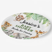 Een beetje wild één Baby shower Papieren Bordje (Gekanteld)