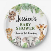 Een beetje wild één Baby shower Papieren Bordje (Voorkant)