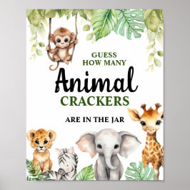 Een beetje wild één Baby shower Poster