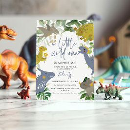 Een beetje wild een dinosaurus trex Baby shower Kaart