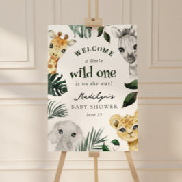 Een beetje wild een Oerwoud Baby shower welkomstbo Poster