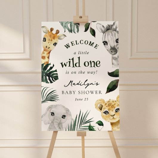 Een beetje wild een Oerwoud Baby shower welkomstbo Poster