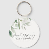 Een beetje wild een olifant Baby shower feest Sleutelhanger (Achterkant)