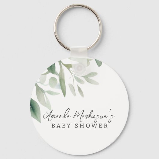 Een beetje wild een olifant Baby shower feest Sleutelhanger (Achterkant)