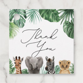 Een beetje wild een safari Baby shower groen Bedankjes Labels
