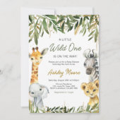 Een beetje wild een safari Baby shower Kaart (Voorkant)